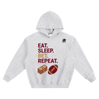 Eat. Sleep. Bet. Repeat. Fleeced Boxy Hoodie