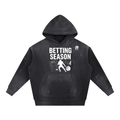 Betting Season Vintage Washed Frayed Fleece Hoodie