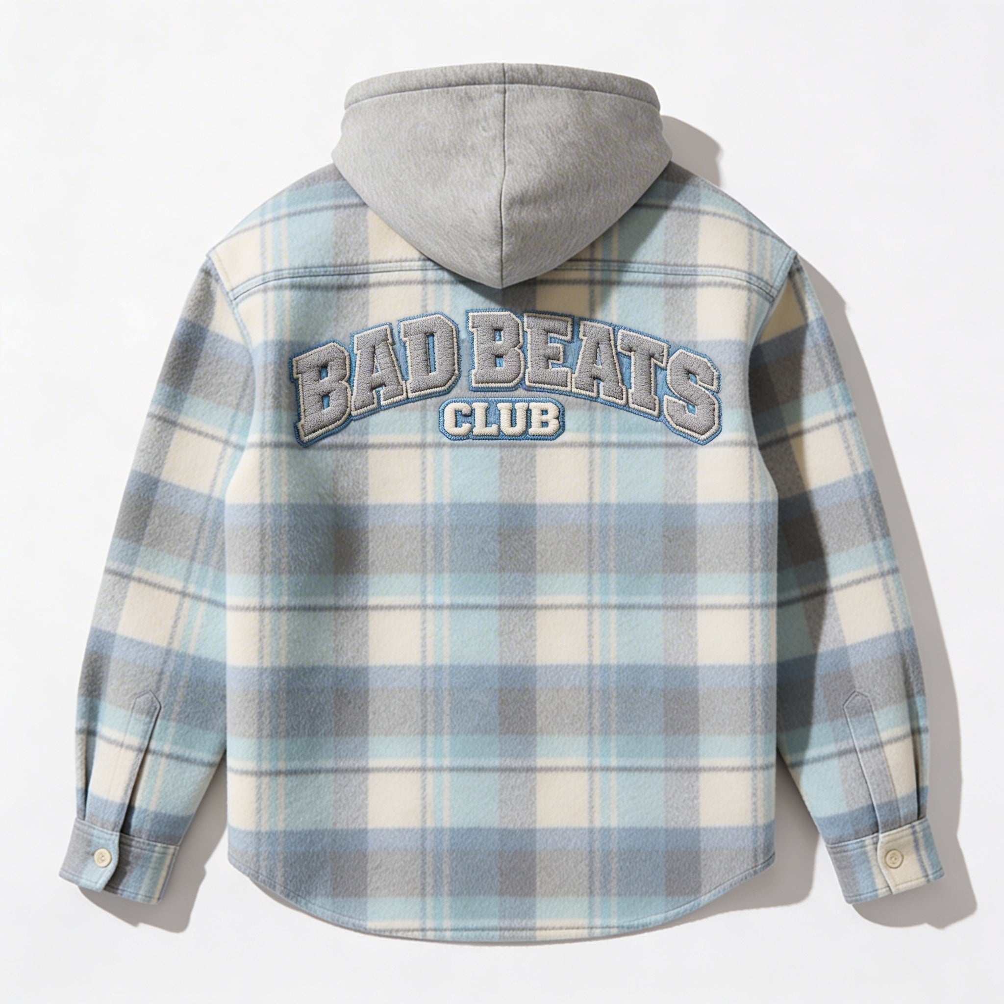 'Bad Beats' - Hooded Flannel Jacket