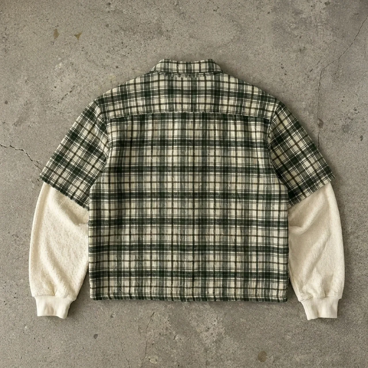 Risk Taker – Layered Plaid Cropped Shirt Jacket