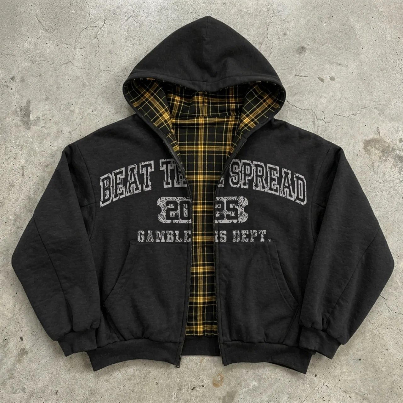 Beat The Spread – Reversible Graphic Zip Hoodie